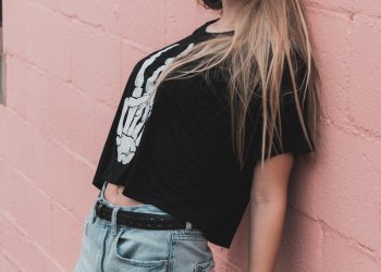 women's black and white shirt